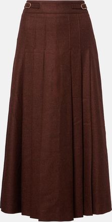 Gabriela Hearst Wesley wool and cashmere midi skirt