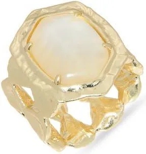 Kendra Scott Daphne Mother-of-Pearl Cocktail Ring in Gold Natural Mother Of Pearl 8 at Nordstrom