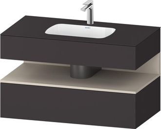 Duravit Qatego Lavabo Encastrado Con Base De Lavabo Consola, - Duravit