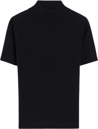 Max Mara Zwarte zijden en wollen coltrui - Dames - Coltruien - Zwart - M - Wol - Truien & Vesten