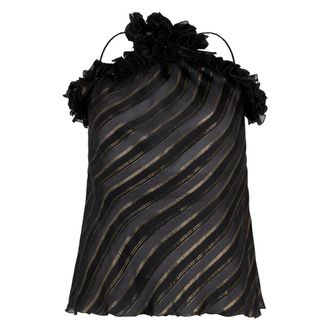 Philosophy di Lorenzo Serafini Overhemden, Dames, Zwart, L, Zijden Cami Top