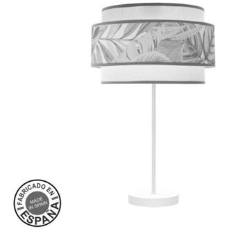 Fabrilamp L&aacute;mpara De Sobremesa Alto Camerun 1xe27 Blanco/gris 30d - Fabrilamp