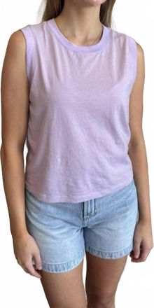 Stateside Cloud Jersey Muscle Tank Top In Lilac Mist