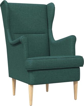 vidaXL Sill&oacute;n Verde Oscuro Tela Vidaxl