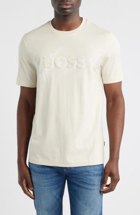 BOSS Thompson Embossed Logo Graphic T-Shirt in Open White at Nordstrom, Size Xx-Large