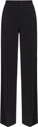 Pinko Wijde Broeken - Dames - Wijde Broeken - Zwart - XS - Polyester - Broeken