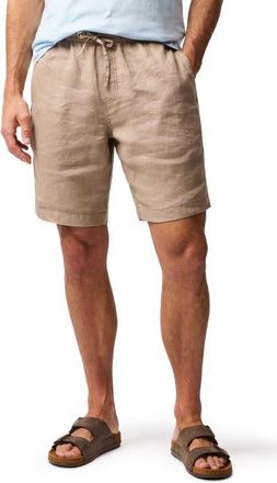 Rodd & Gunn Linen Shorts in Dark Taupe at Nordstrom, Size Xx-Large