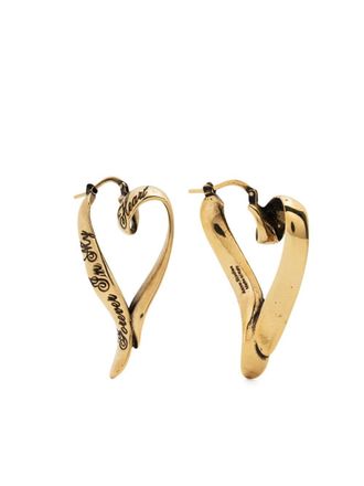 Acne Studios brass heart-shape earrings - unisex - Brass - One Size - Gold