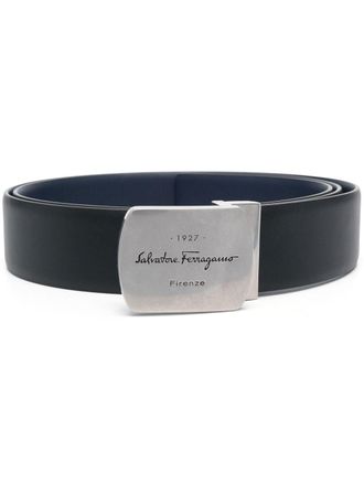 Ferragamo Cintura con fibbia logo - Nero