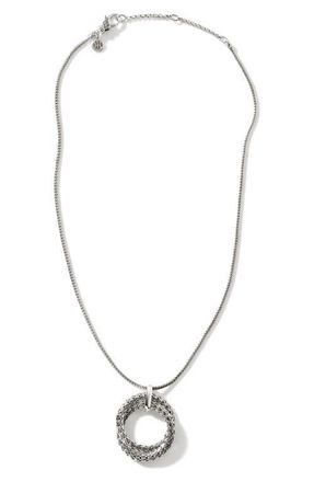 John Hardy Soft Chain Pendant Necklace, Silver, 1.8mm at Nordstrom, Size 18