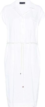 Lorena Antoniazzi Midi Jurk - Dames - Casual kleedjes - Wit - S - Linnen - Kleedjes