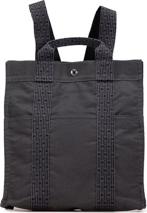 Hermès Pre-owned Womens Adoc Backpack Canvas Design - Dark Grey Textile - One Size