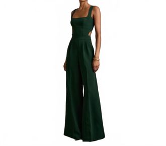 Reiss Womens Dion Wide Leg Jumpsuit In Green