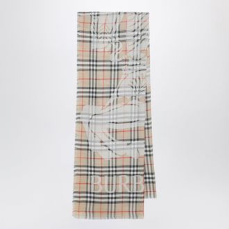 Burberry Ekd Burberry Check scarf in wool and silk