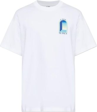 Casablanca White Graphic Logo T-Shirt