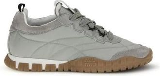 Miu Miu Polyamide Athletic Sneakers - Dames - Sneakers - Grijs - 36 EU - Schoenen