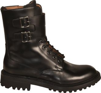 Churchs Flat Shoe - Dames - Veterlaarzen - Zwart - 37 EU - Schoenen