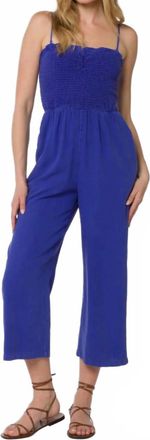 Velvet Heart Tasha Smocked Empire Jumpsuit In Iris Blue