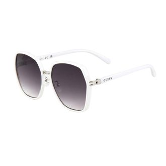Guess Gu7624 Witte Vierkante Zonnebril