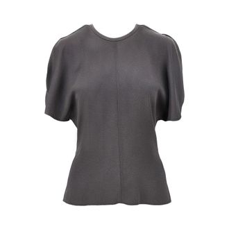 Victoria Beckham Bela crepe back satin top Woman 10