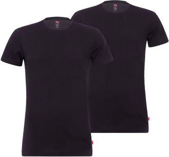 Levi's T-Shirt LEVIS, Herren, Gr. XXL, schwarz (jet schwarz), Single Jersey, Obermaterial: 95% Baumwolle, 5% Elasthan, unifarben, figurbetont normal, Rundhal