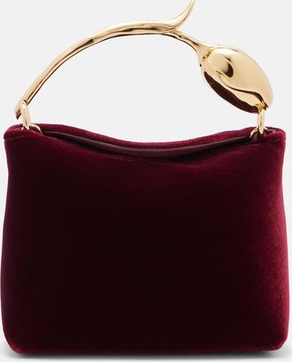 Erdem Bloom Micro velvet top-handle bag