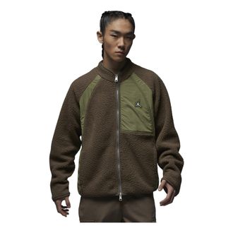 Nike Jordan Air Jordan Long Sleeves Fleece Jacket Brown FV8450-274