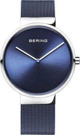 Bering Navy Blue Stainless Steel Dress Womens Watch