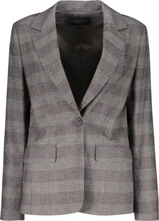Lorena Antoniazzi Wollen Blazer met Reverskraag Stijlvol Design - Dames - Blazers - Grijs - S - Wol - Jassen