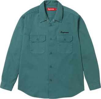 SUPREME Our Lady Work Shirt Teal SUP-SS24-181