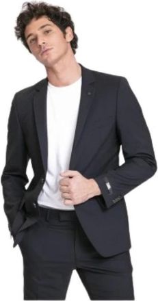 Karl Lagerfeld Blauw-Zwart Colbert - Heren - Blazers - Zwart - L - Wol - Jassen