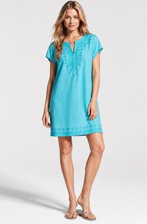 Calypso St. Barth Rowena Tunic in Turquoise/turquoise at Nordstrom, Size X-Small