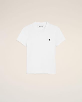Ami White Cotton Ami De Coeur Cropped T-shirt White - XXL - for Women