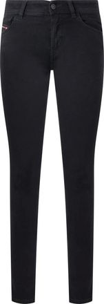 Diesel Slim Fit Broek - Dames - Jeans - Zwart - Maat: W25 Katoen
