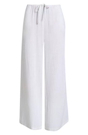 PacSun Milla Tie Waist Wide Leg Pants in White at Nordstrom, Size Xx-Small
