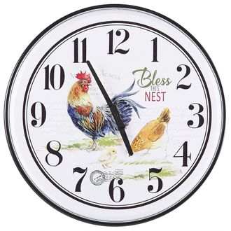 Beliani Beliani - Reloj De Pared Redondo Con Dise&ntilde;o De Marco De Hierro 56 Cm Horw