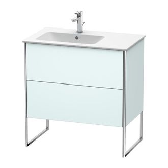 Duravit Duravit Xsquare Vanity Unit Vertical 81.0 X 47.8 Cm, 2 Cajones, Para Lavabo Me De Starck 234583, Lavabo A La Izquierda, Color (frente/cuerpo): Azul Cl
