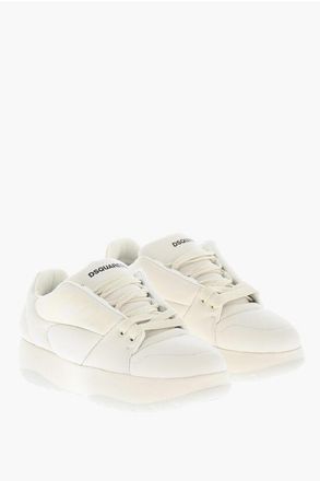 Dsquared2 ICON Low-Top Sneakers PUFFER Quilted Leather size 35