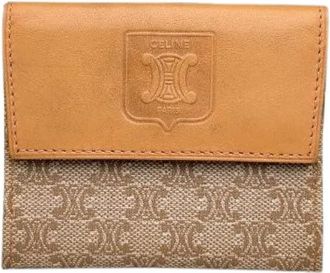 Celine Portafoglio Pre-owned in Tela - - Pre-owned - Donna - Marrone - ONE SIZE