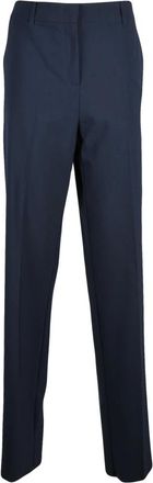 Marella Broeken, Dames, Blauw, XL, Wol, Motrice Straight Broeken
