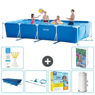 Intex Piscina Con Estructura Rectangular - 450x220x84 Cm - 7-piezas S91