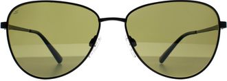 Serengeti Eyewear Aviator Womens Satin Dark Gunmetal Polarized 55nm Green Photochromic Gloria - Grey - One Size