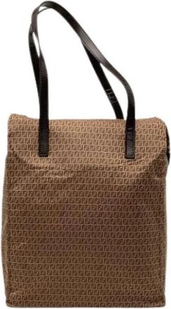 Fendi Pre-owned Nylon Tote Bag - Dames - Vintage Shopper - Bruin - ONE Size - Nylon - Vintage
