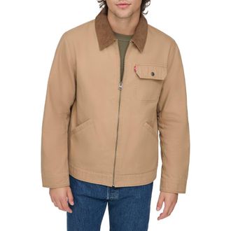 Levi's Lightweight Cotton Twill Utility Jacket in Tan at Nordstrom, Size Xx-Large