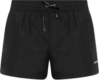 Dolce & Gabbana Zwemshorts - Heren - Strandmode - Zwart - XS - Leer - Badmode