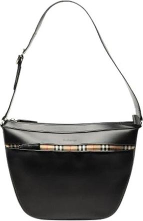 Burberry Pre-owned Shoulder Bag - Dames - Vintage Schoudertas - Zwart - ONE Size - Leer - Vintage