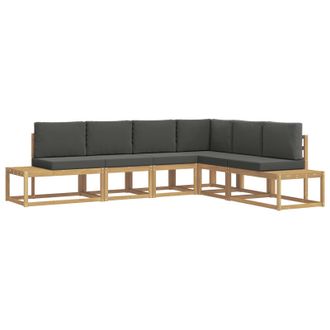 vidaXL Conjunto De Sof&aacute;s De Exterior 4 Pieza Blanco Y Antracita Vidaxl