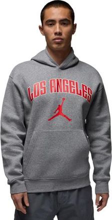 Nike Jordan Mens LA City HBR Pullover Hoodie - Carbon Heather/Black Size 3XL