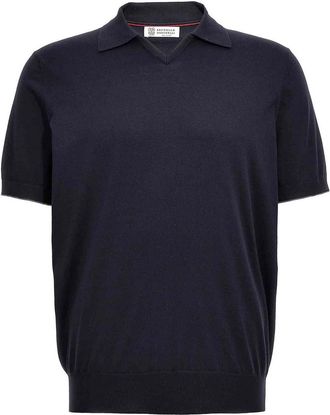 Brunello Cucinelli Knitted Polo Shirt