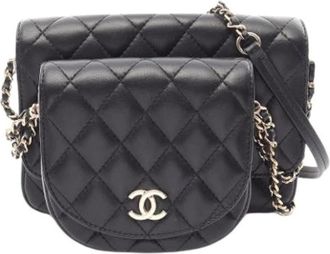 Chanel Pre-owned Matelasse Handbag - Dames - Vintage Schoudertas - Zwart - ONE Size - Leer - Vintage
